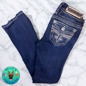 Rock Revival‎ Jeans Sireena Bootcut  Dark Wash Embellished Pockets Women's 27